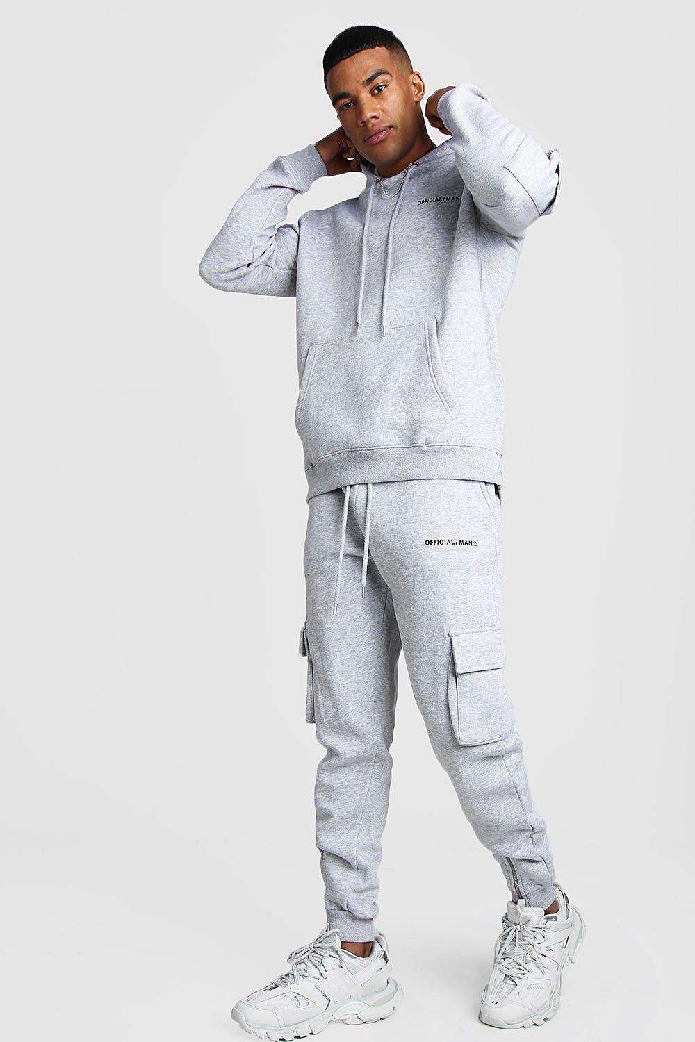 boohooman grey tracksuit