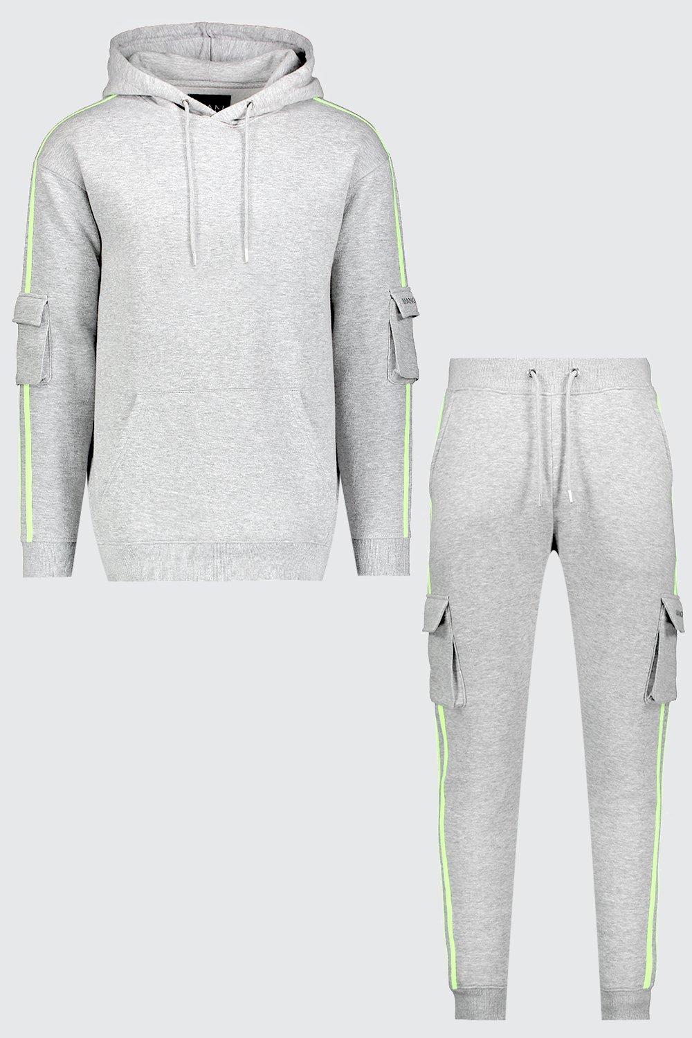 grey reflective tracksuit