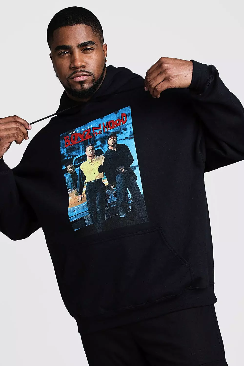 Plus Size Boys N The Hood License Hoodie | boohooMAN UK