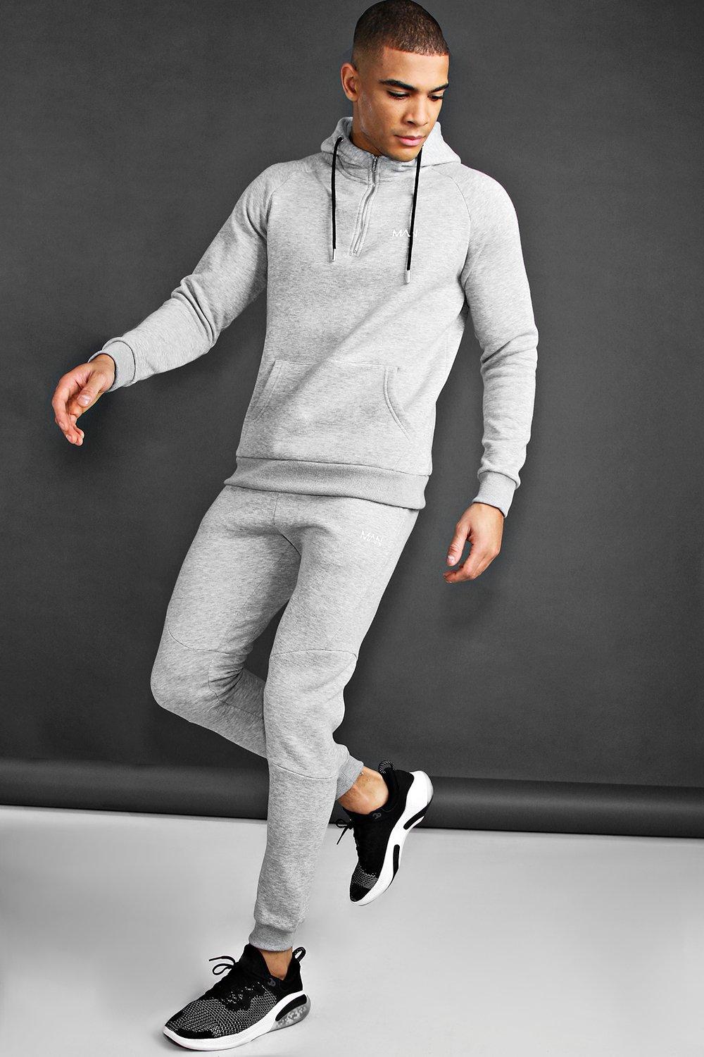 boohoo mens grey tracksuit