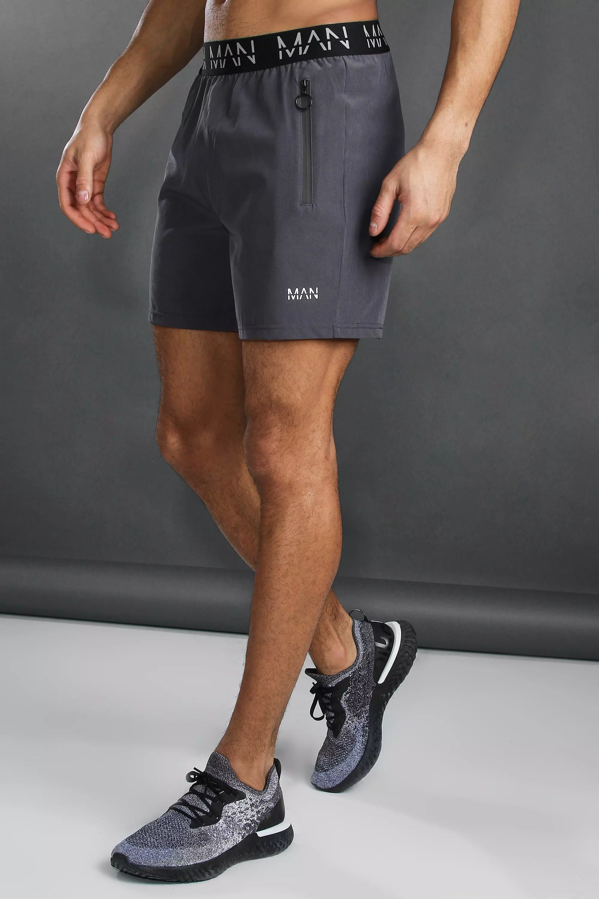 Boohooman store grey shorts