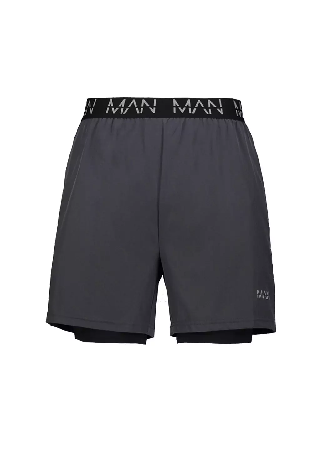 boohooMAN Pack de 2 Pantalones cortos Man Active deportivos con cremallera en los bolsillos - Variado - Talla XL