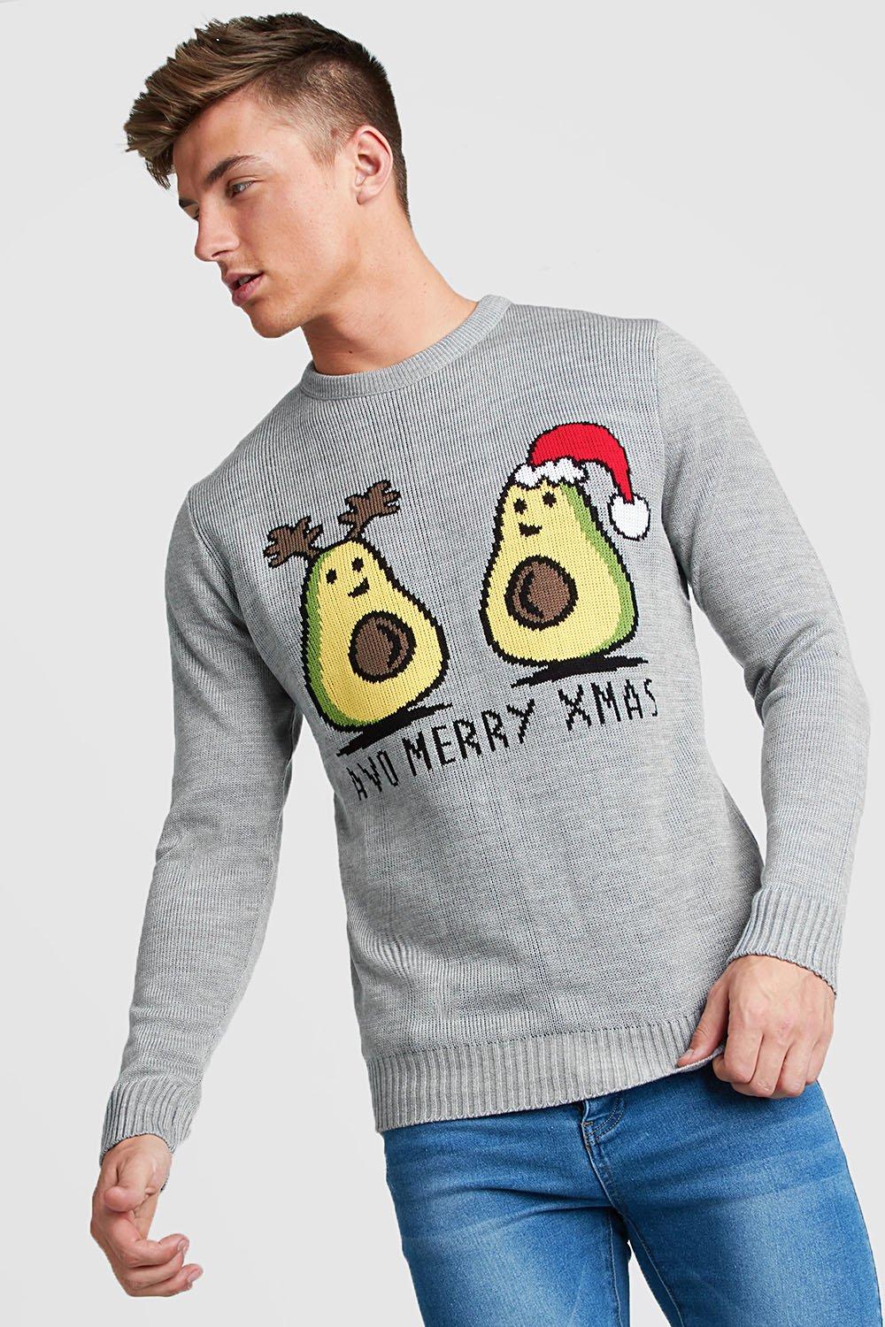

Avo Merry Christmas Jumper, Grey