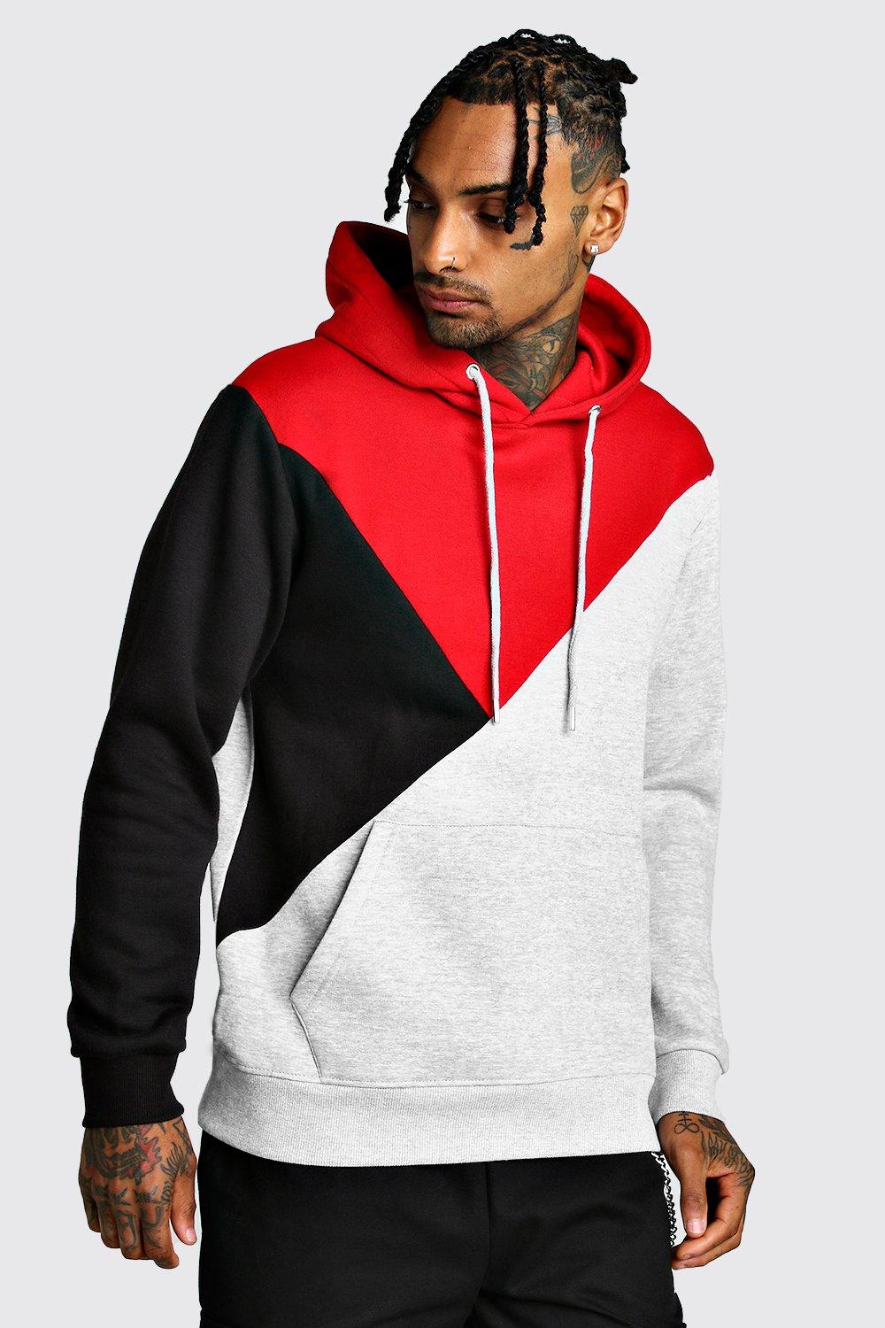 colour block hoodie