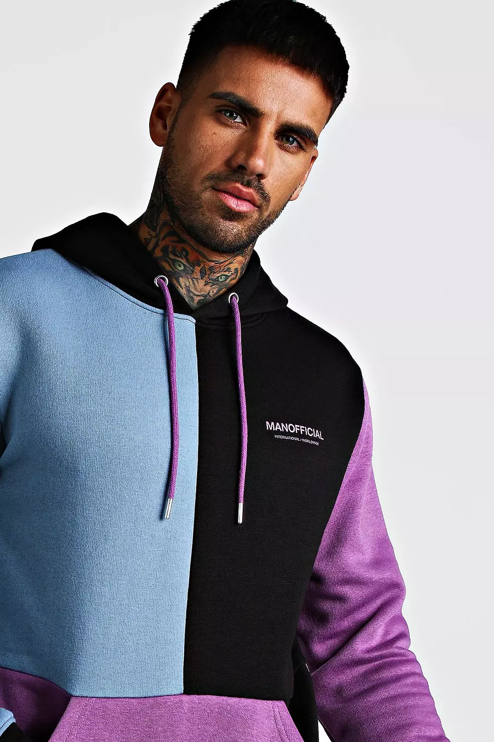 Official Man Multi Colour Block Hoodie in 2023