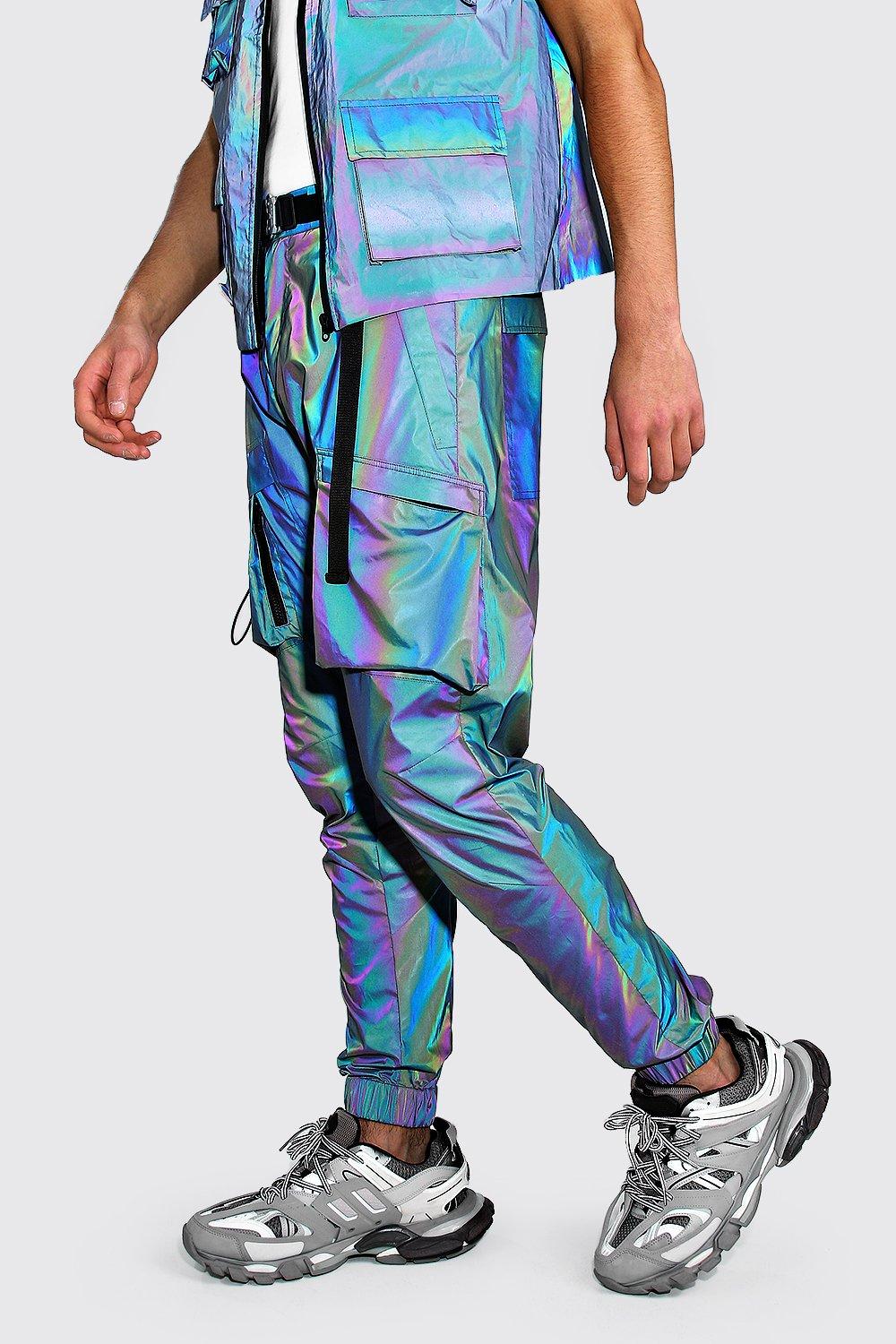 rainbow reflective joggers