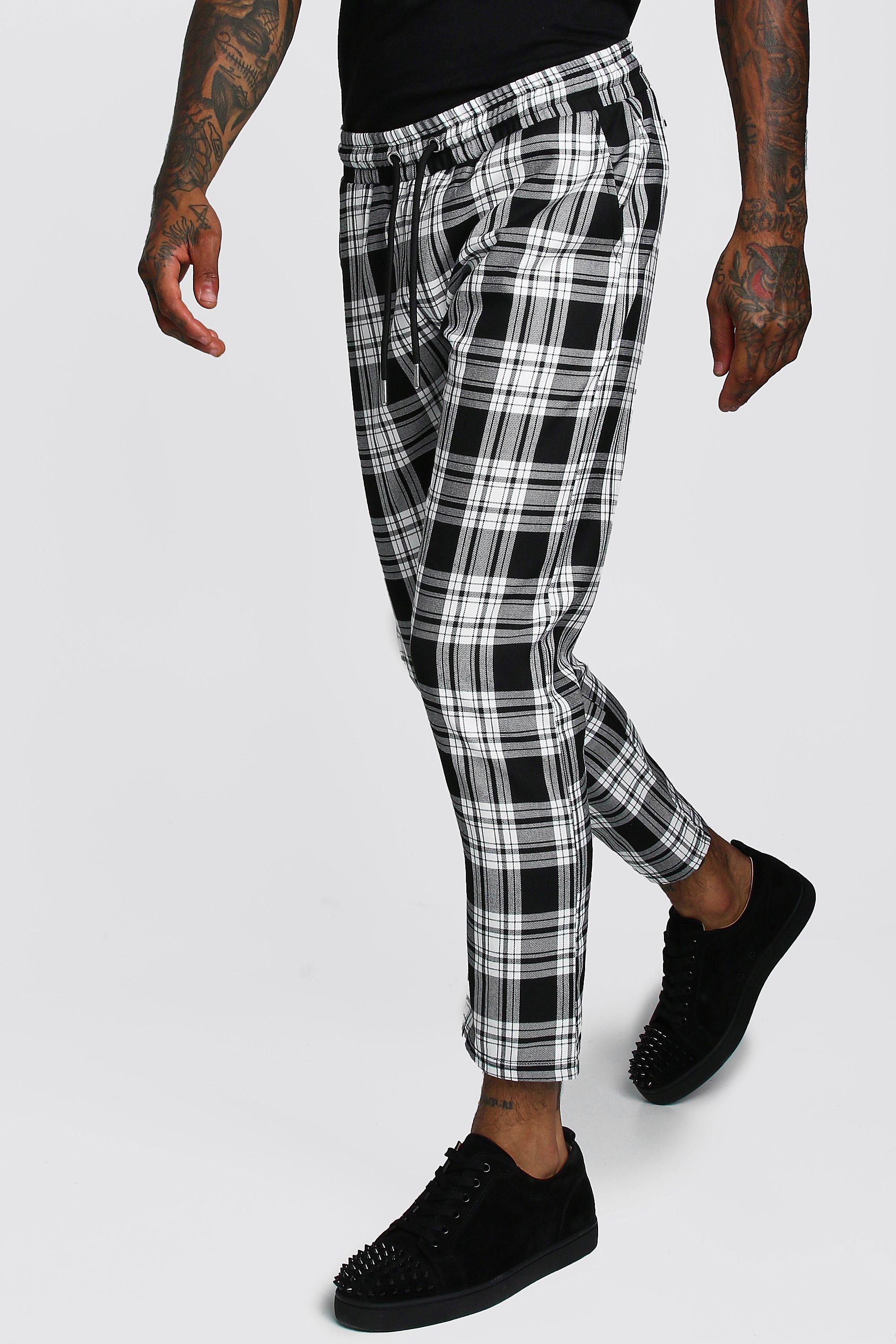 

Mono Tartan Smart Jogger Trouser, Black