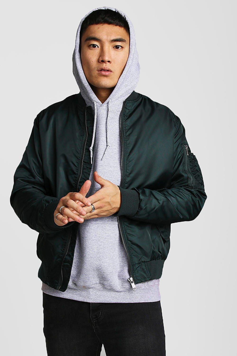 

Bomber Jacket With MA1 Pocket, Teal