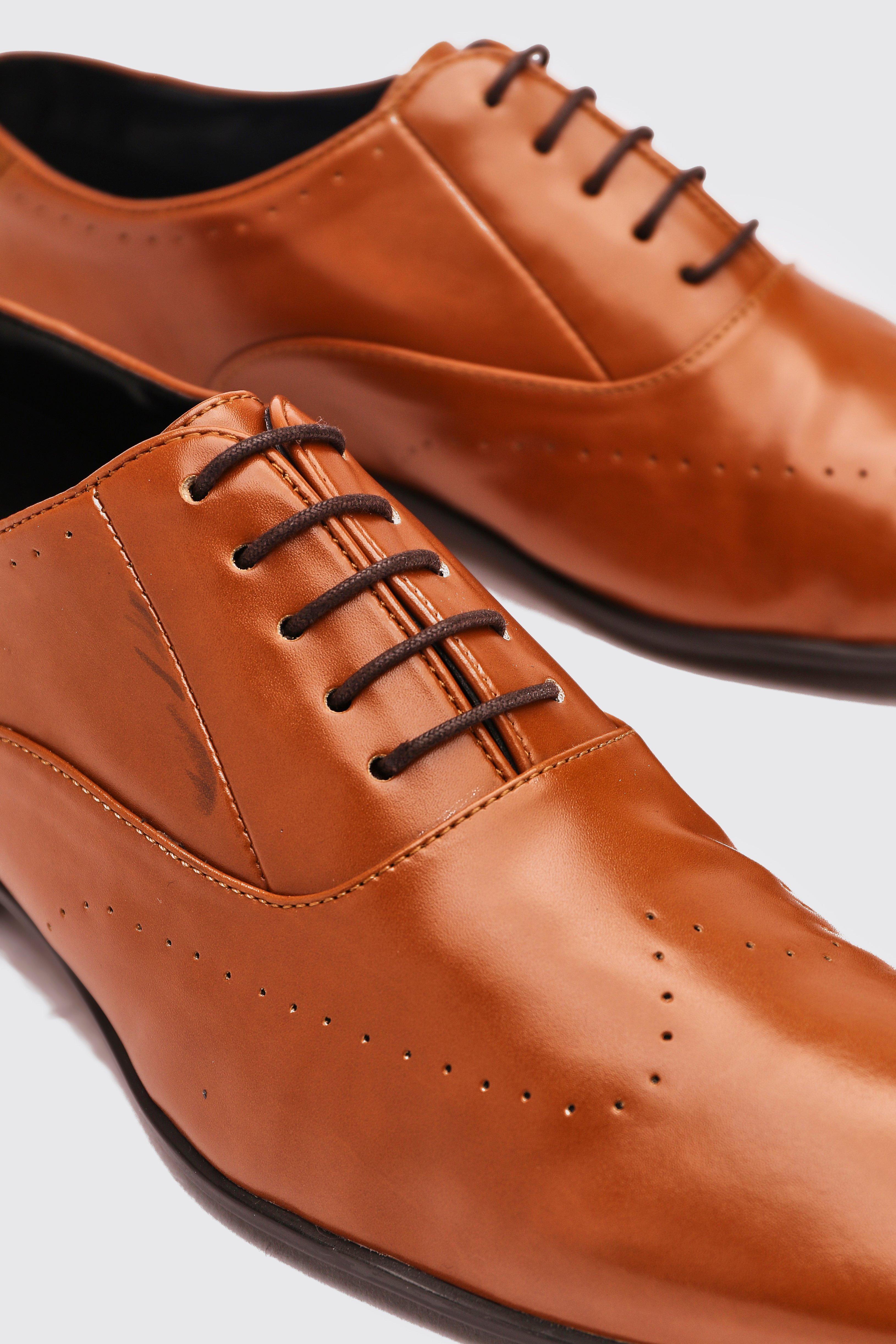 

Faux Leather Pindot Formals, Tan