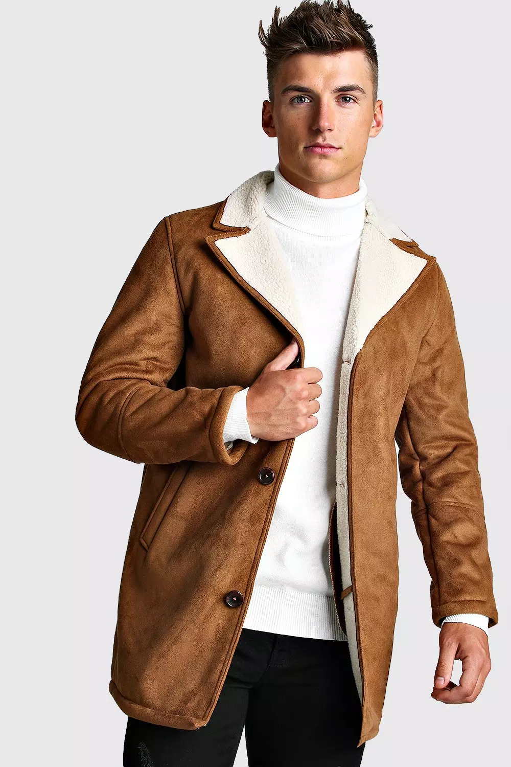 Mens suede borg on sale jacket