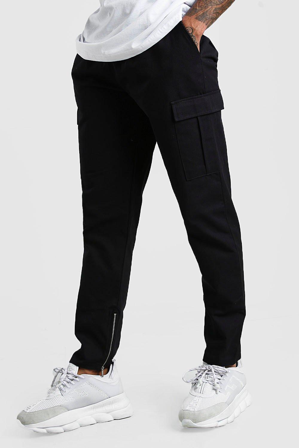 ankle zip cargo pants