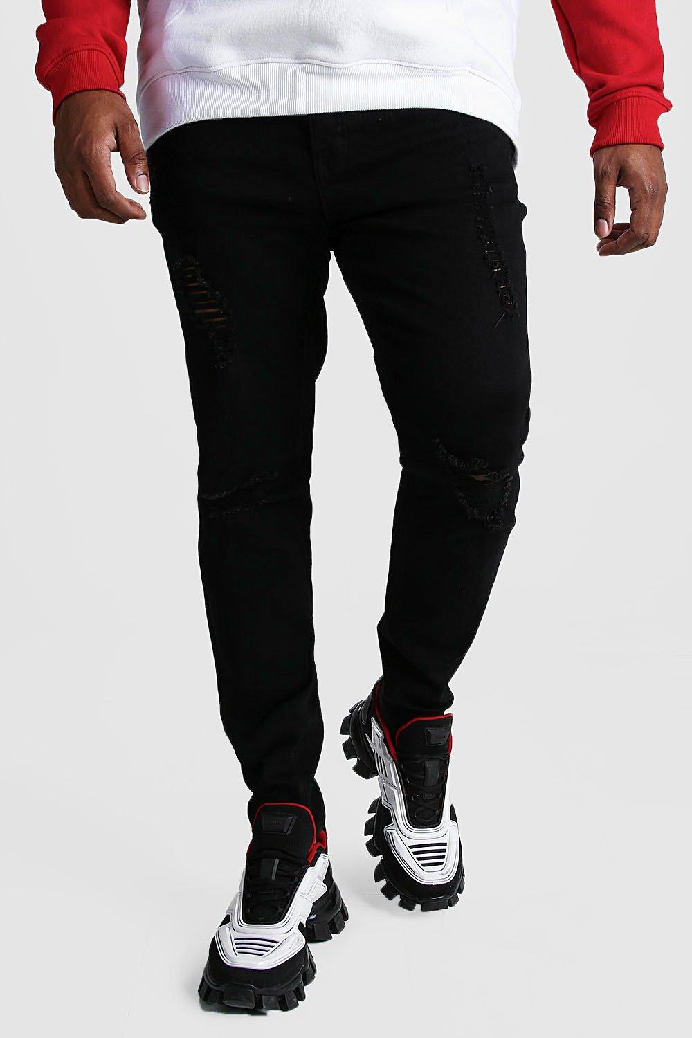 big and tall black skinny jeans