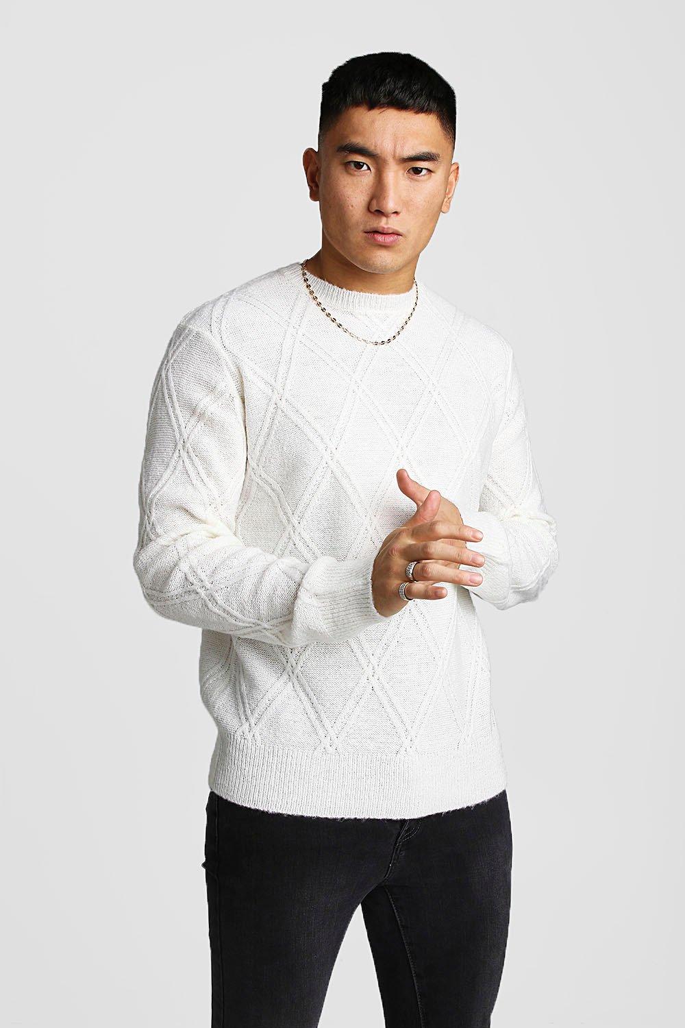 boohooman white jumper