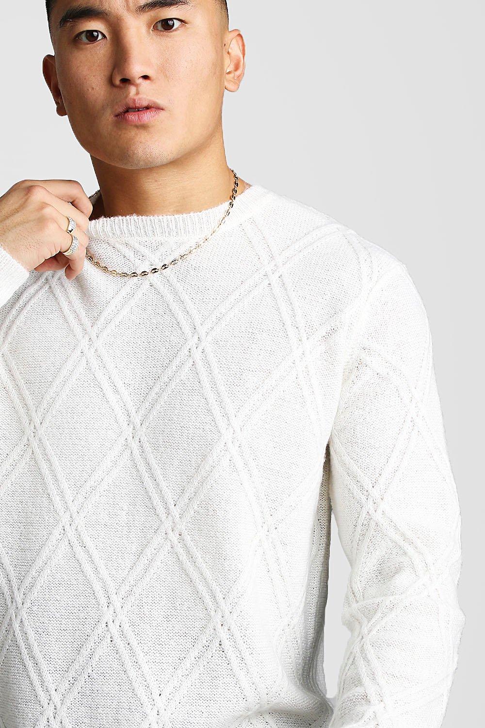 off white cable knit sweater