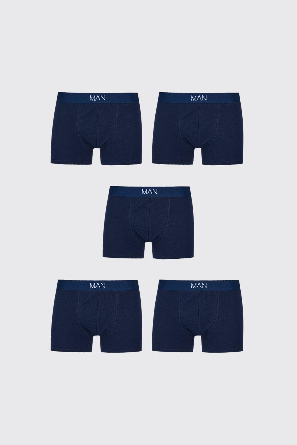 

Big And Tall 5 Pack MAN Boxers, Navy