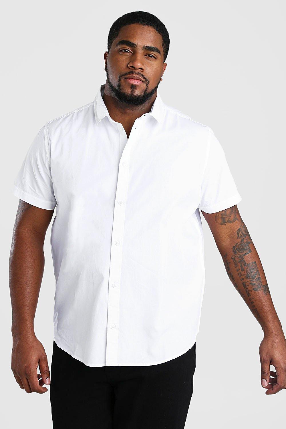 

Big And Tall Short Sleeve Cotton Poplin Shirt, White