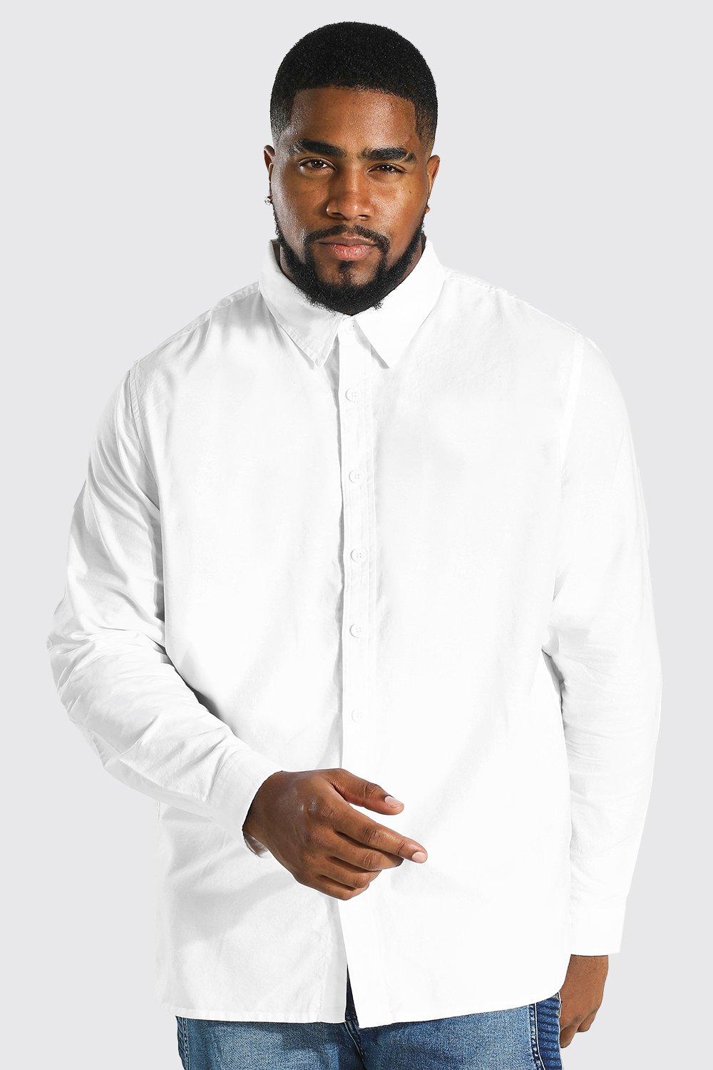 plus size white oxford shirt