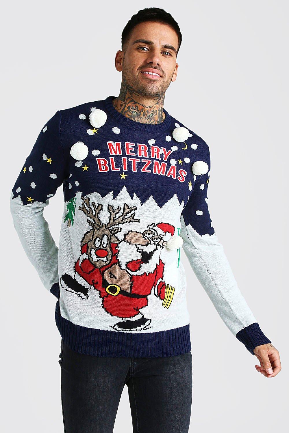 boohooman christmas jumper