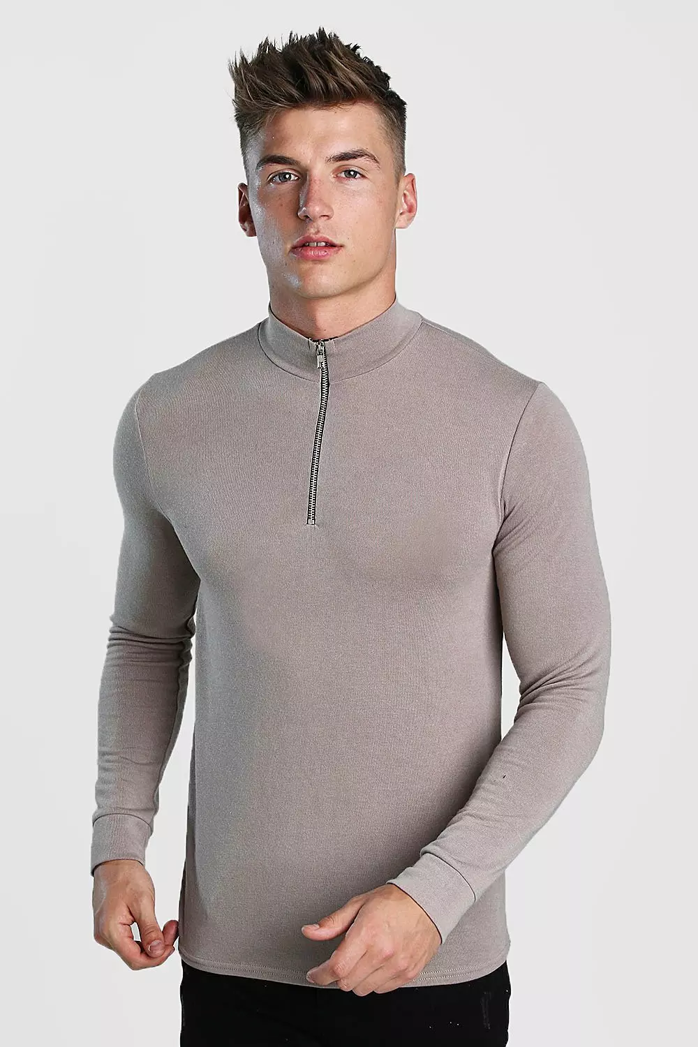 Boohooman half zip discount jumper