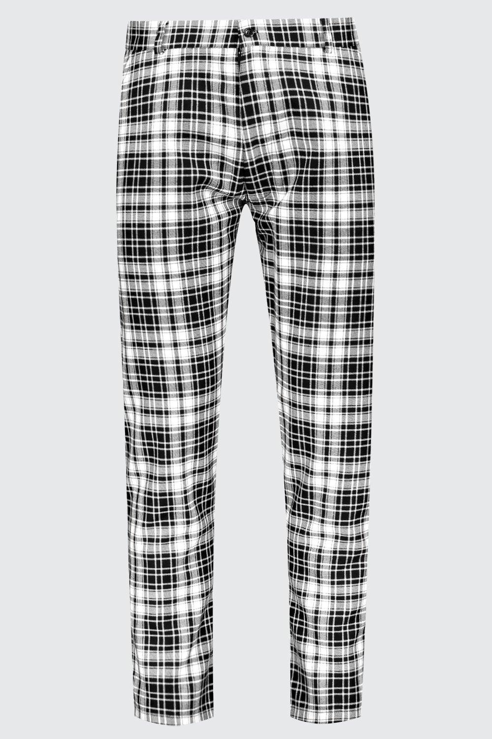 

Smart Mono Tartan Trouser, Black