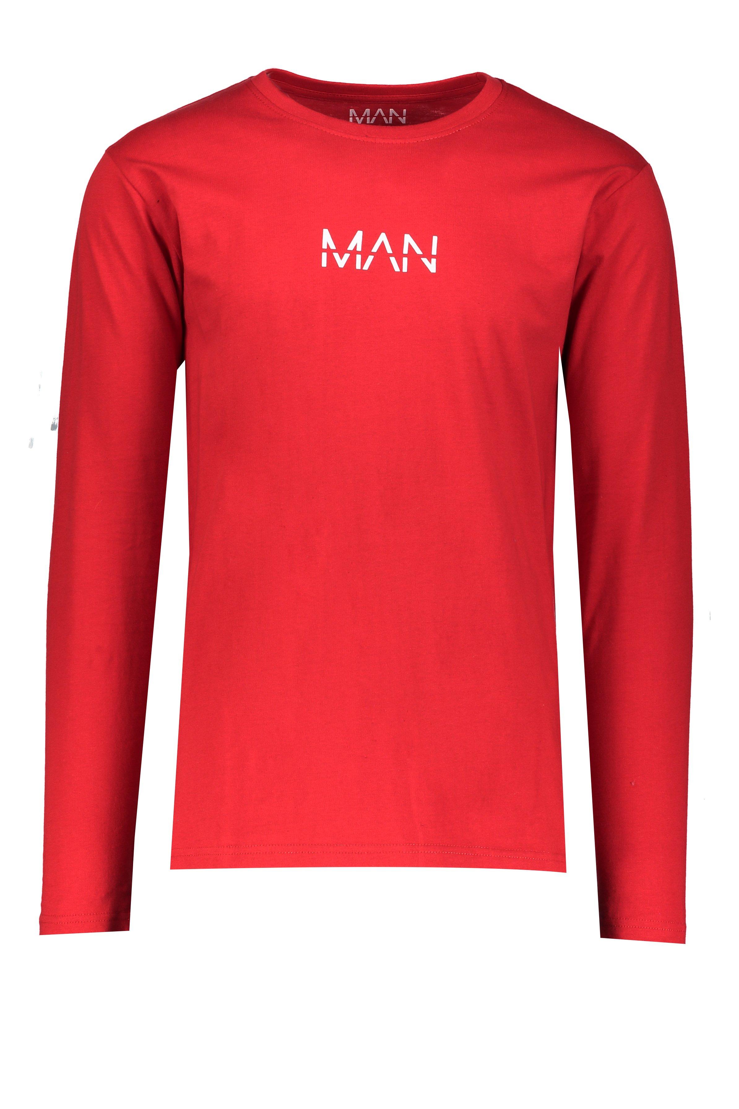 

Оригинальная футболка MAN с длинными рукавами, Fire red