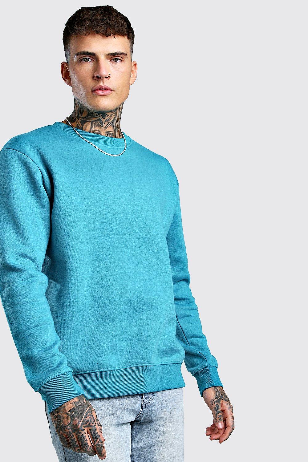

Базовая толстовка из флиса с круглым вырезом под горло, Blue