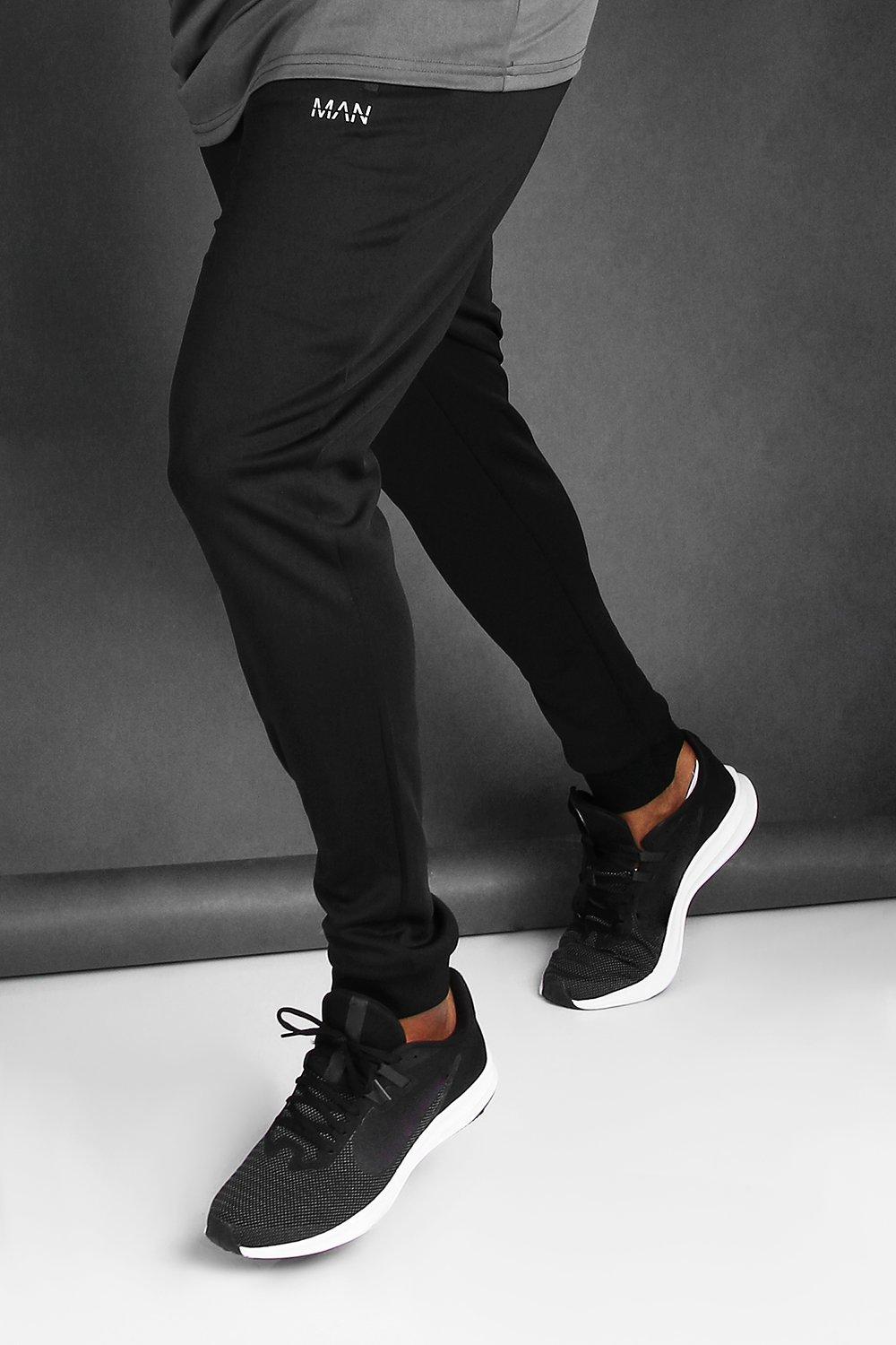 big and tall black joggers