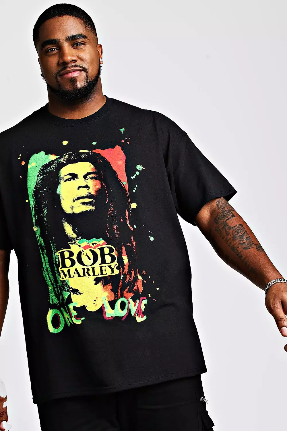 opkald Supersonic hastighed heroisk Plus Size Bob Marley License T-Shirt | boohooMAN USA