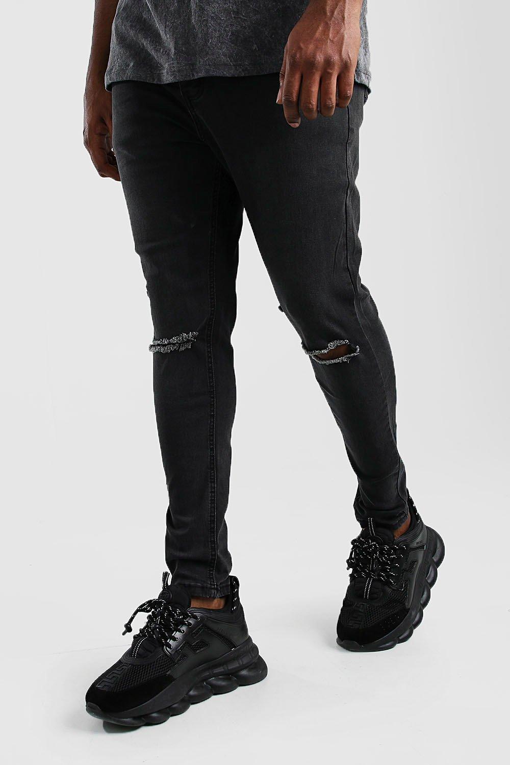 charcoal ripped skinny jeans