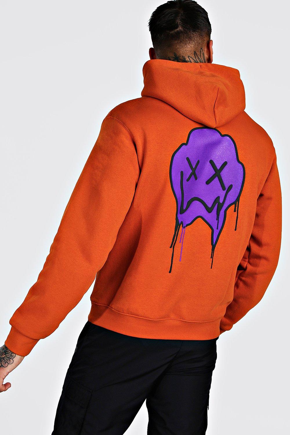 orange and purple hoodie