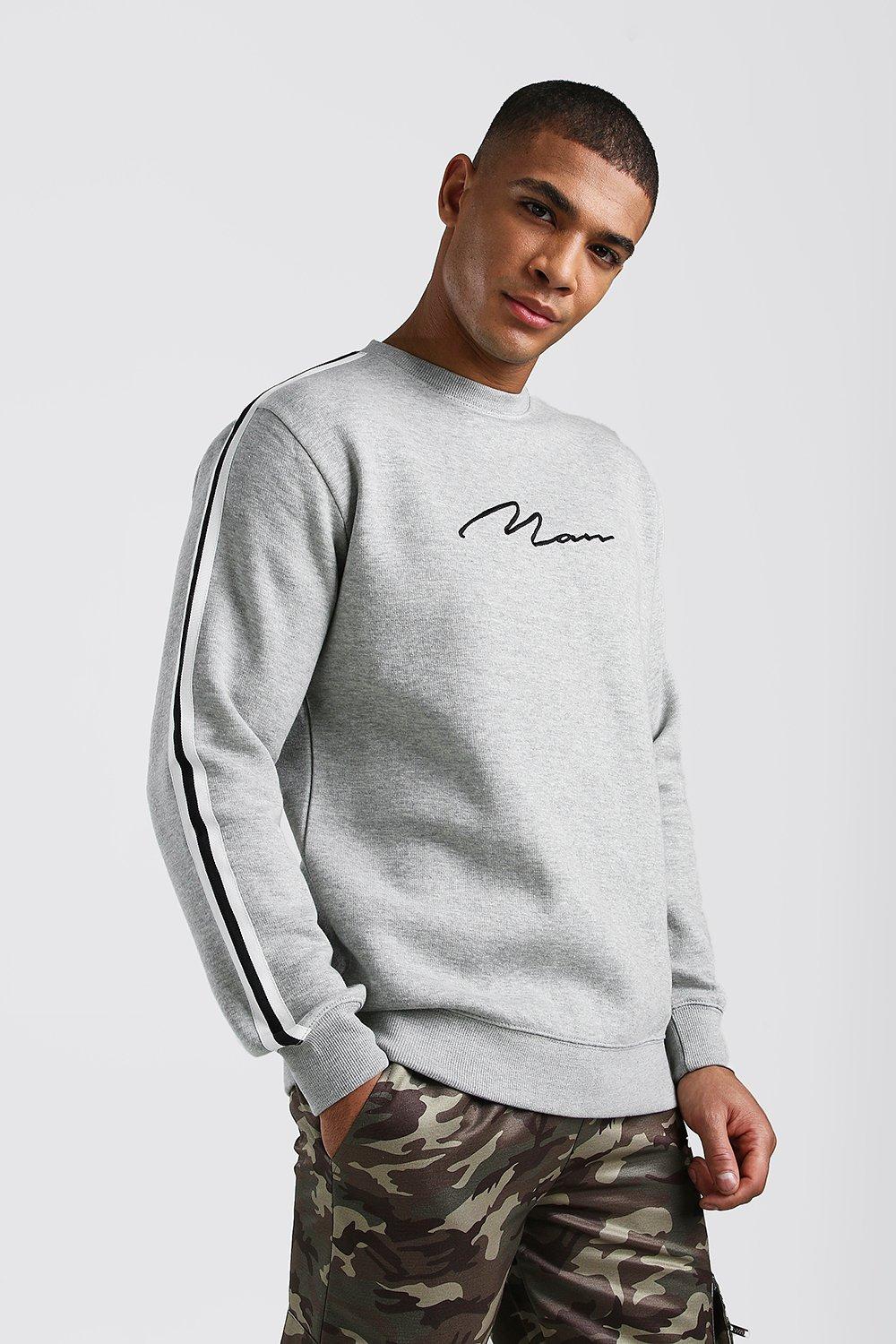 

Фирменная толстовка MAN с полосками, Grey