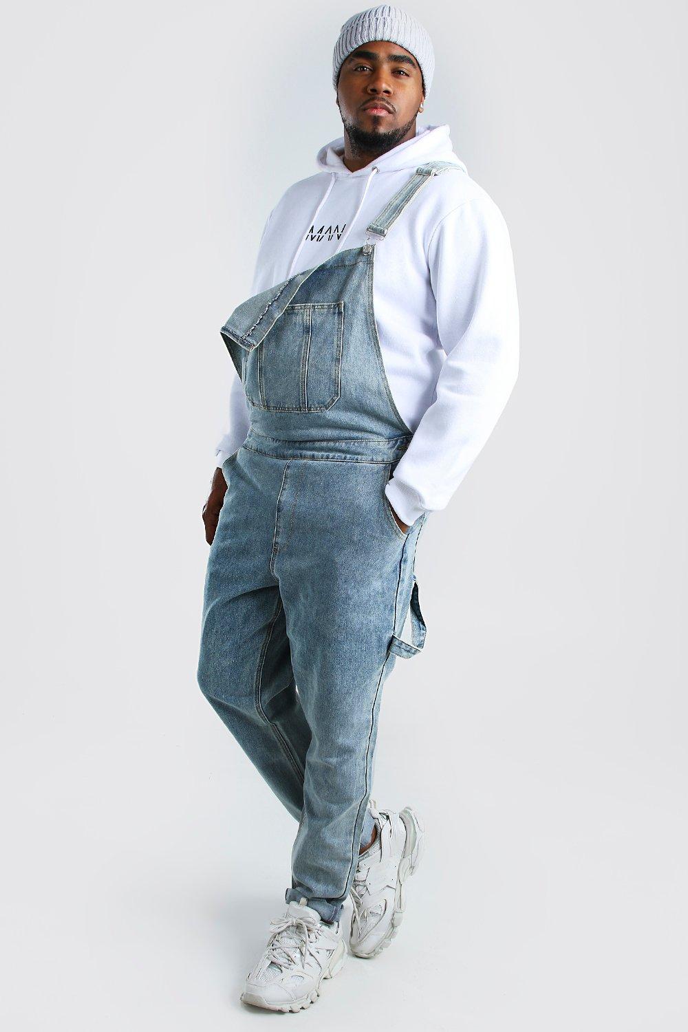 tall denim overalls