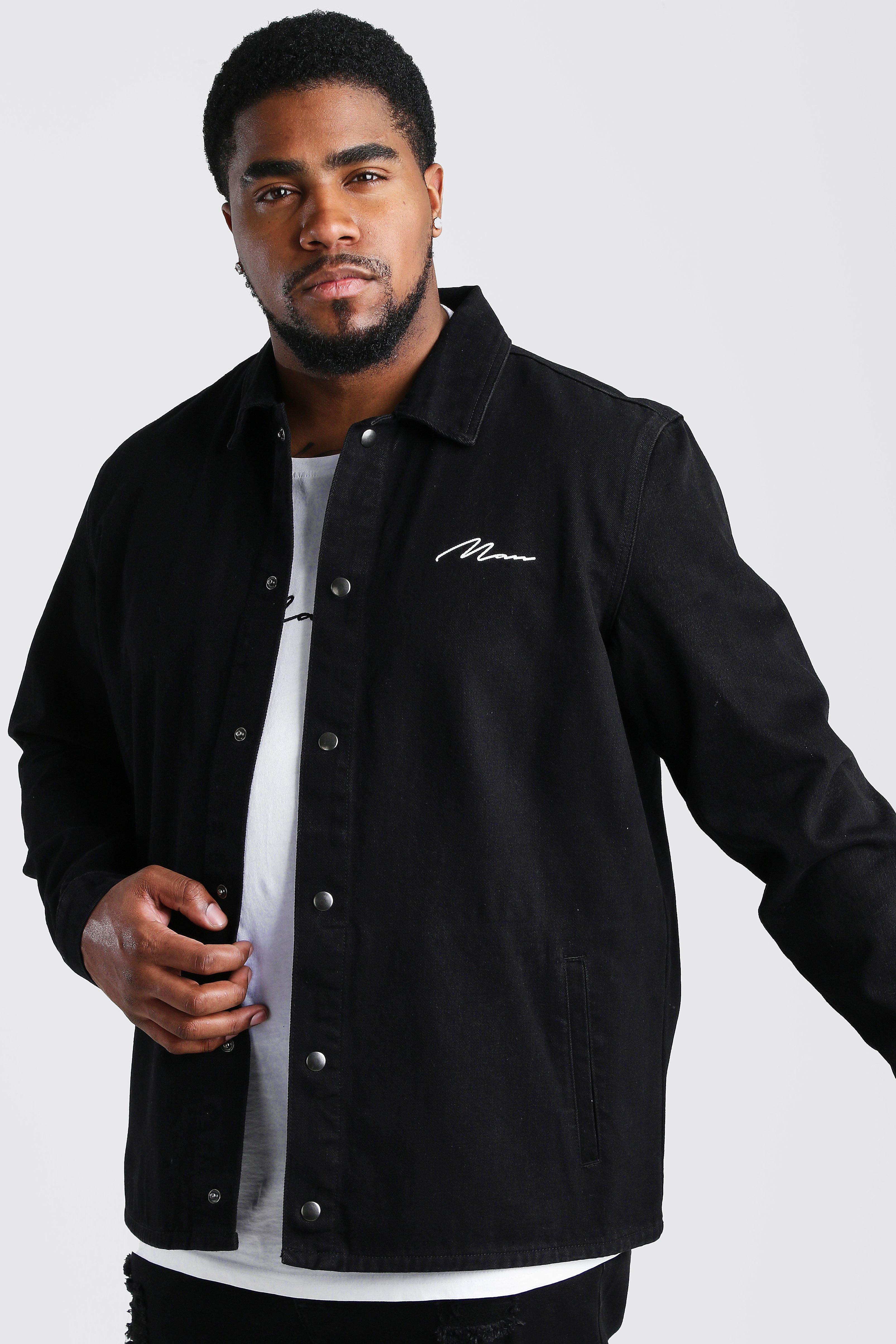 black denim overshirt