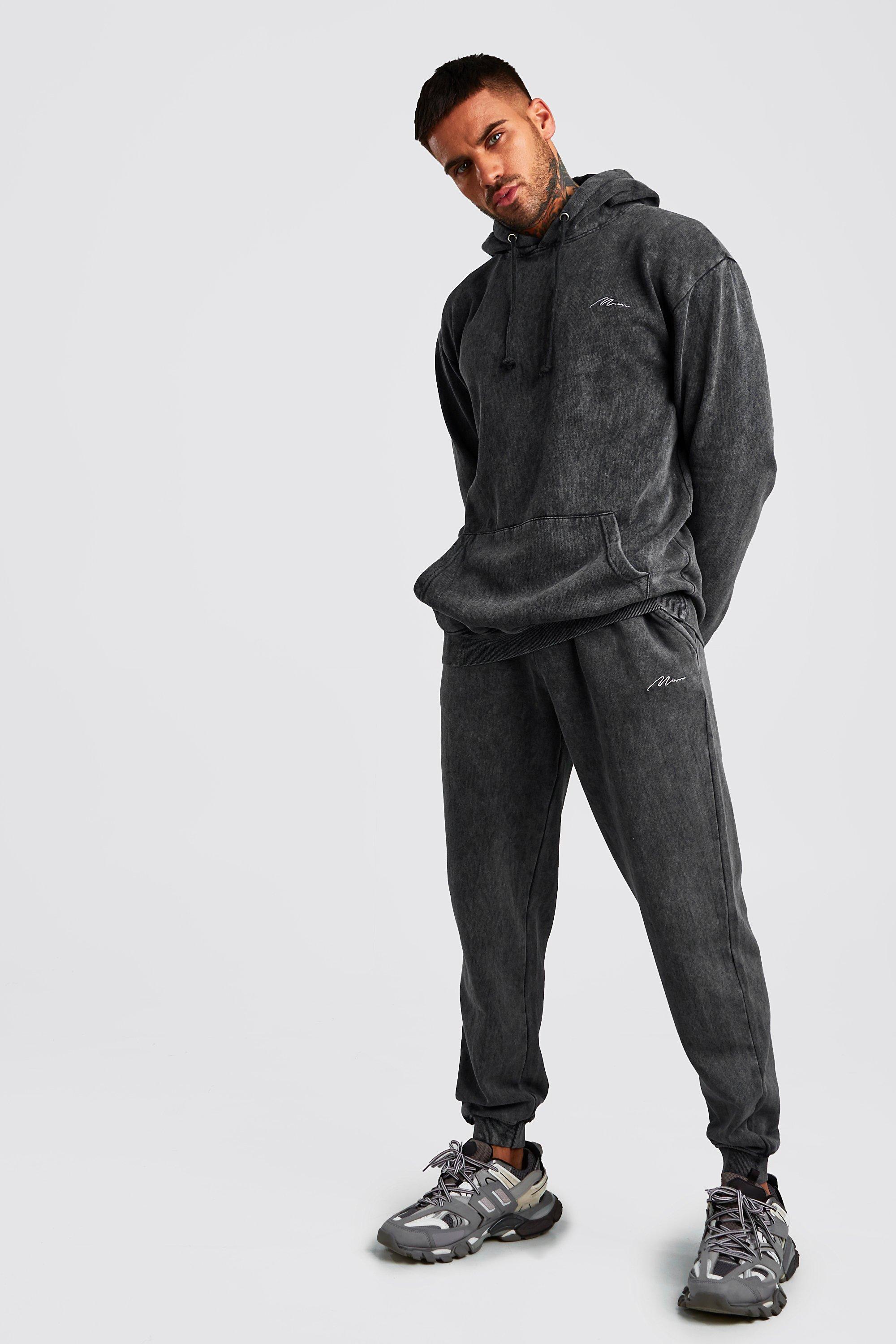 boohoo mens grey tracksuit