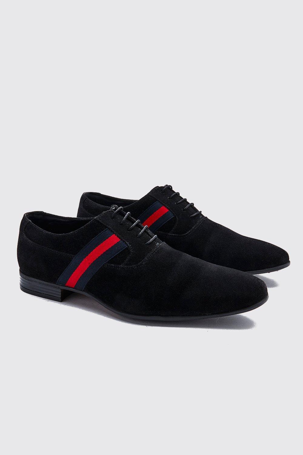 

Туфли из искусственной замши с полоской сбоку, Black