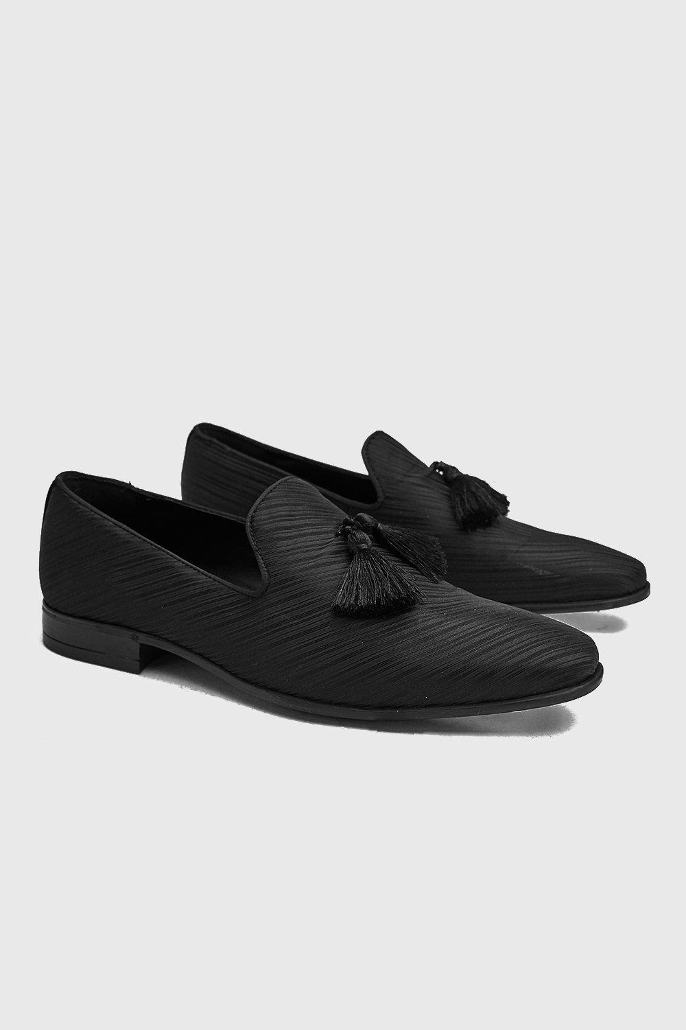 

Текстурированные лоферы с кисточками, Black