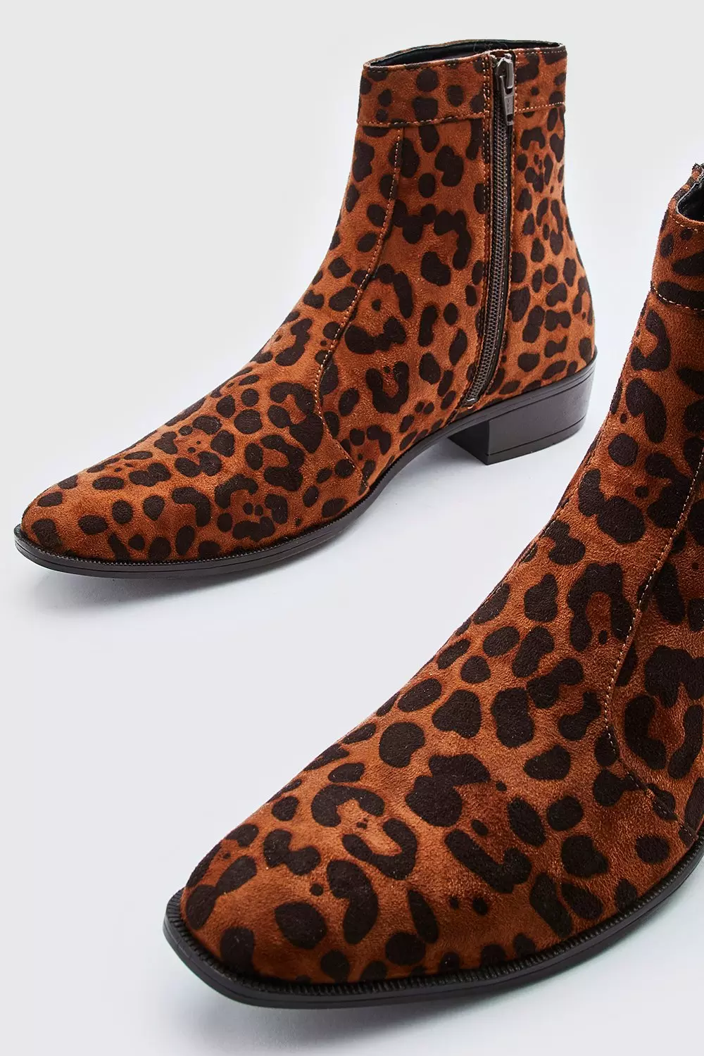 Leopard chelsea hot sale boots mens