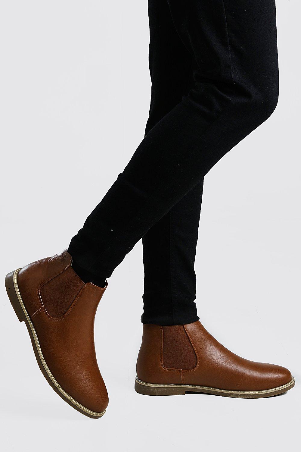 chelsea boots faux leather