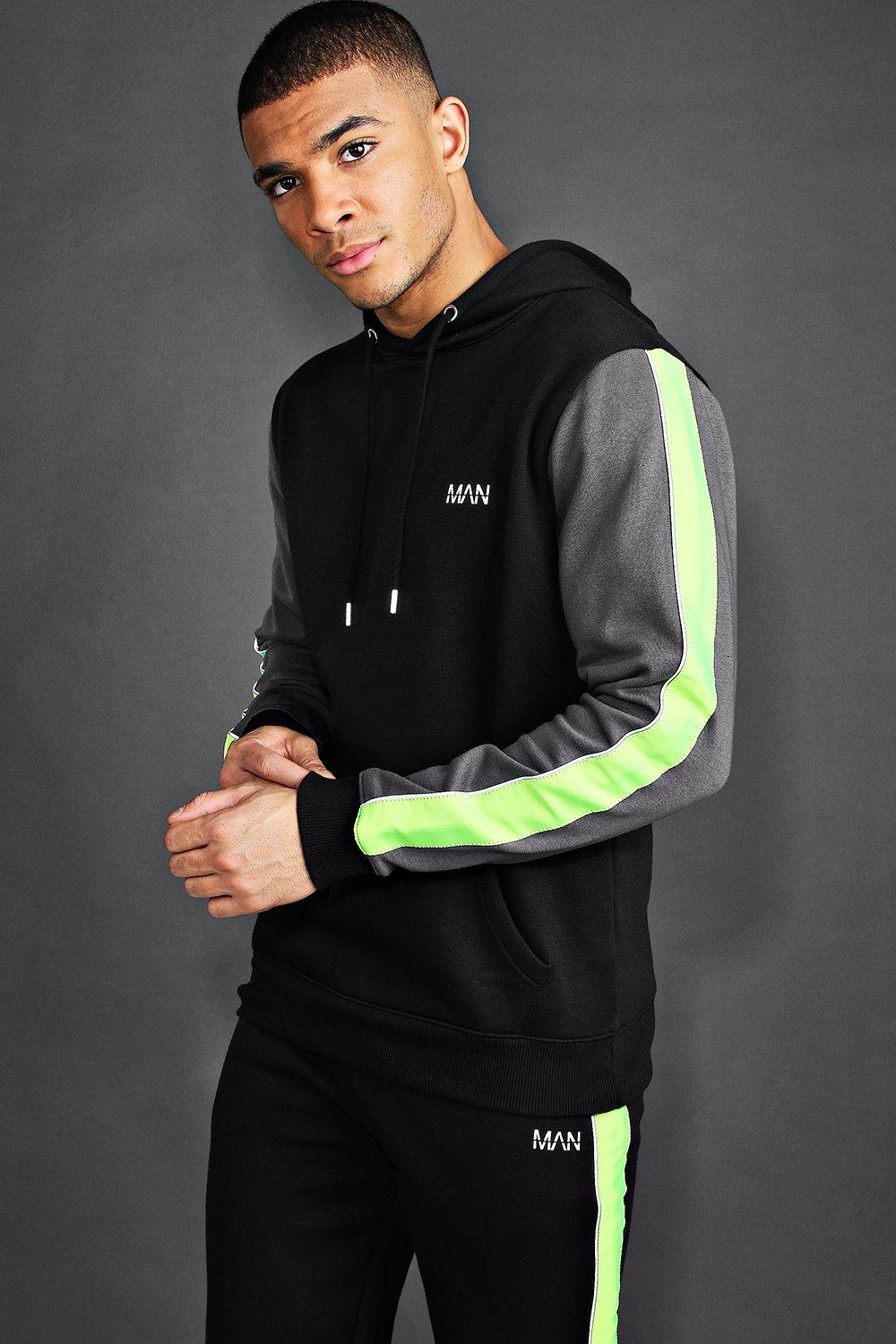 

Худи MAN Active с окантовкой контрастной лентой, Black