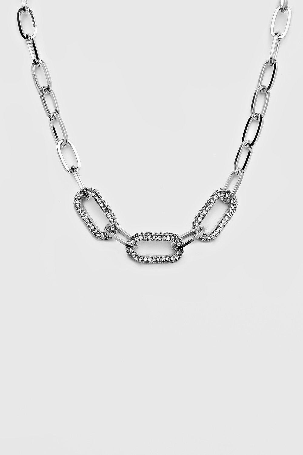 

Цепочка для тела со стразами, Silver