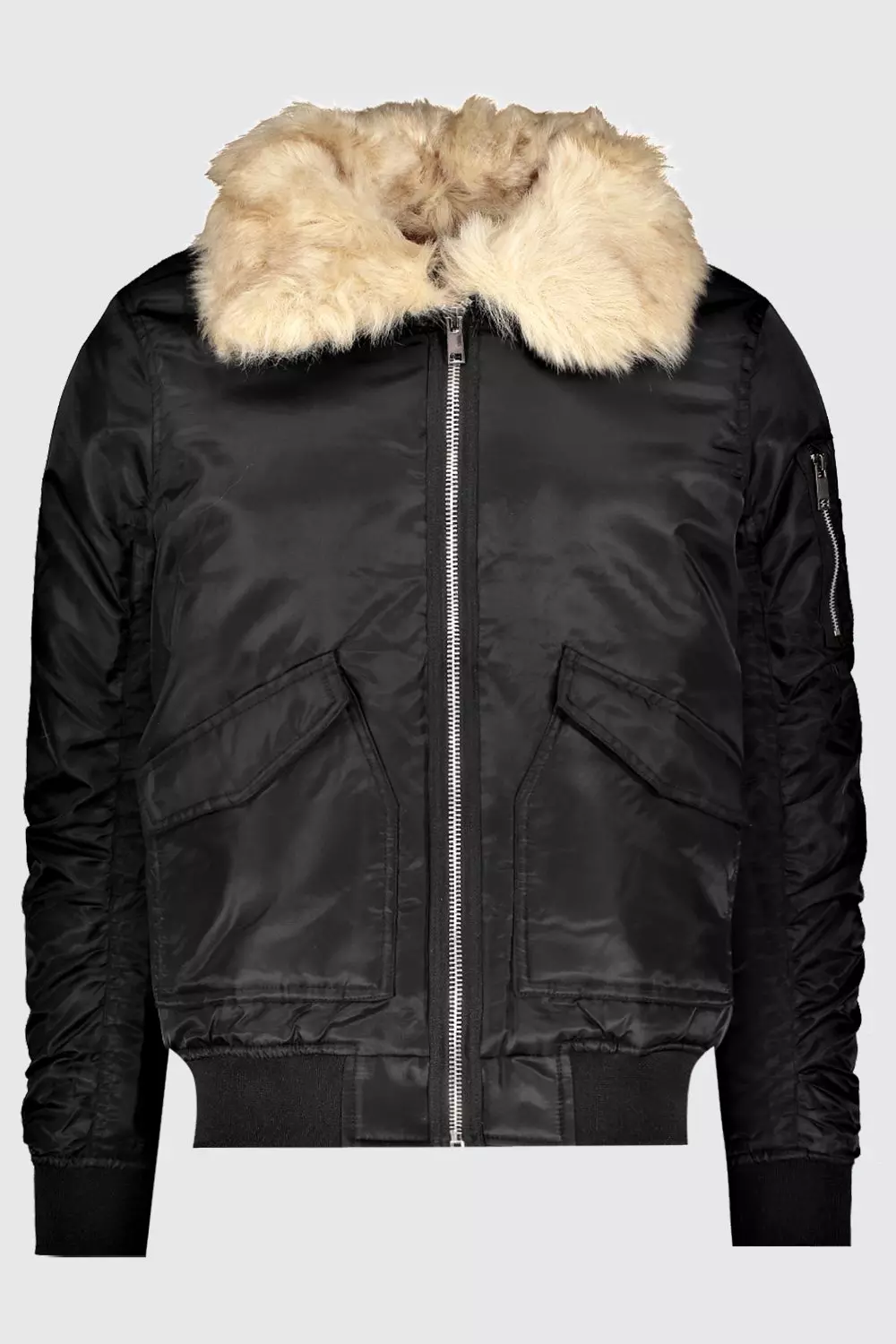 Faux fur collar ma1 bomber outlet jacket