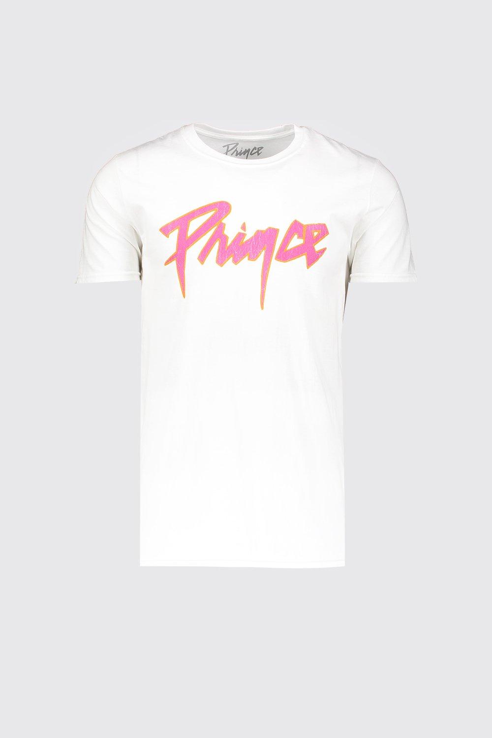 

Лицензированная футболка с принтом Prince спереди и на спине, White
