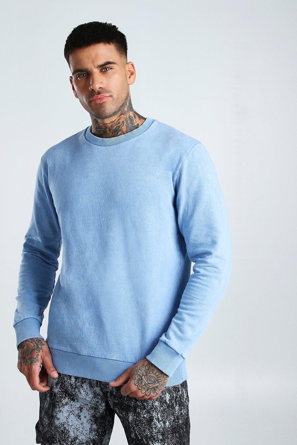 

Толстовка с эффектом кислотной стирки, Light blue