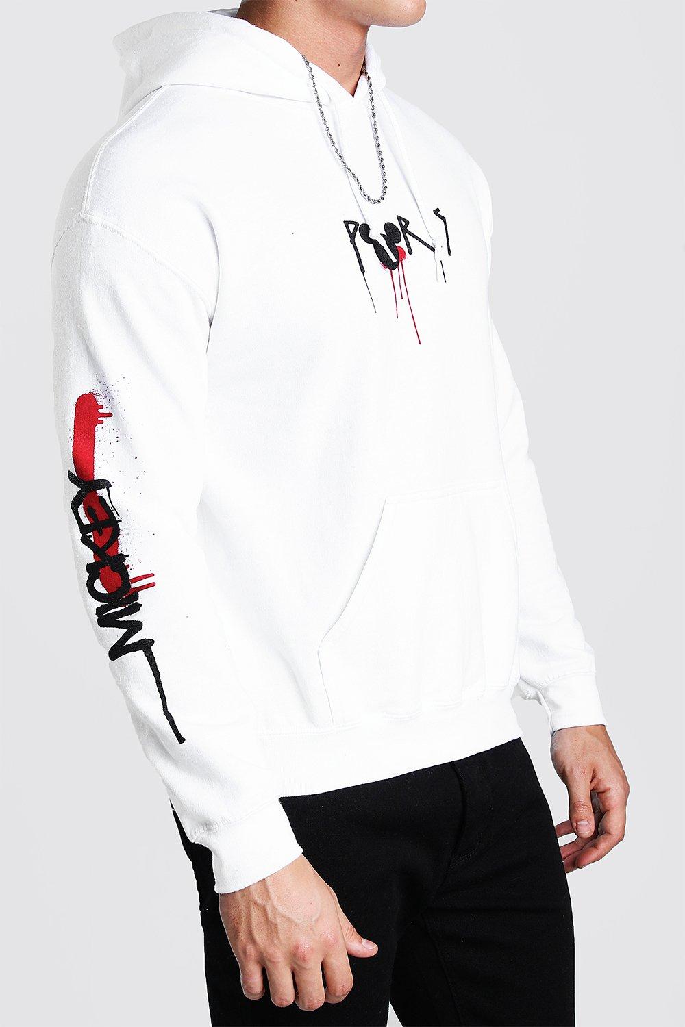 

Disney Graffiti Front & Back Print Hoodie, White
