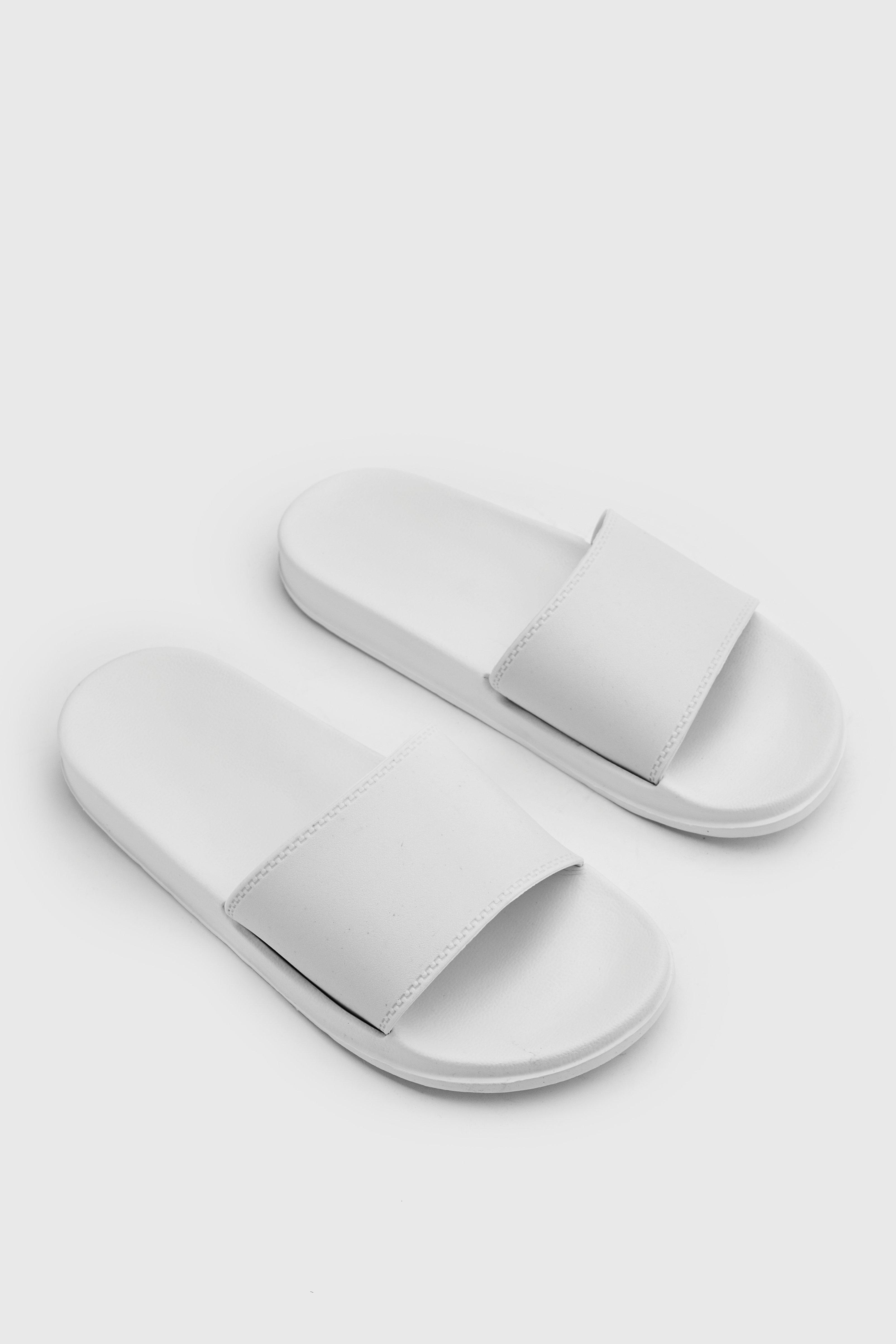 

Однотонные шлепанцы, White