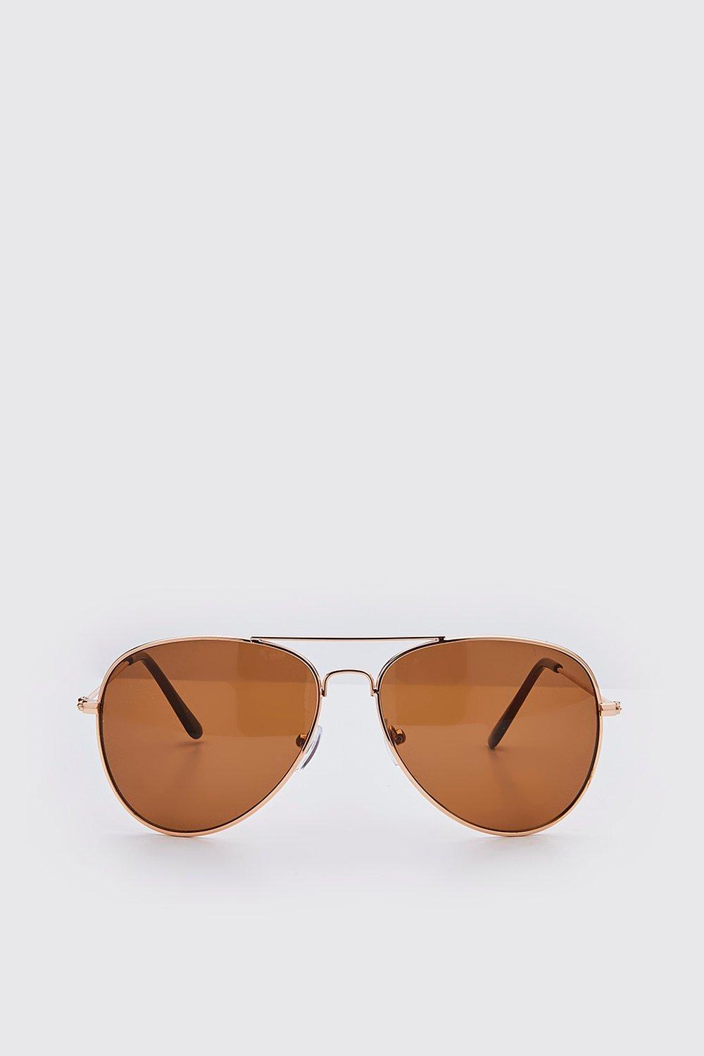Mens Brown Classic Aviator, Brown