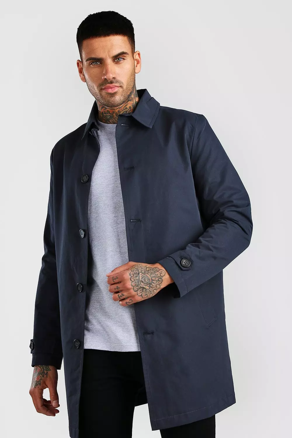 Single cheap breasted raincoat