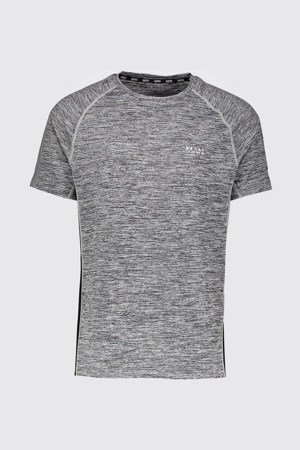 

Спортивная футболка MAN Active с рукавами реглан и светоотражающей окантовкой, Grey