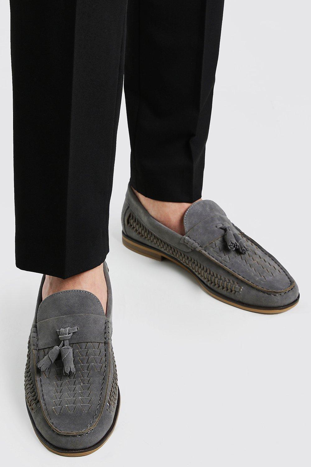

Тканые лоферы из искусственной замши, Light grey