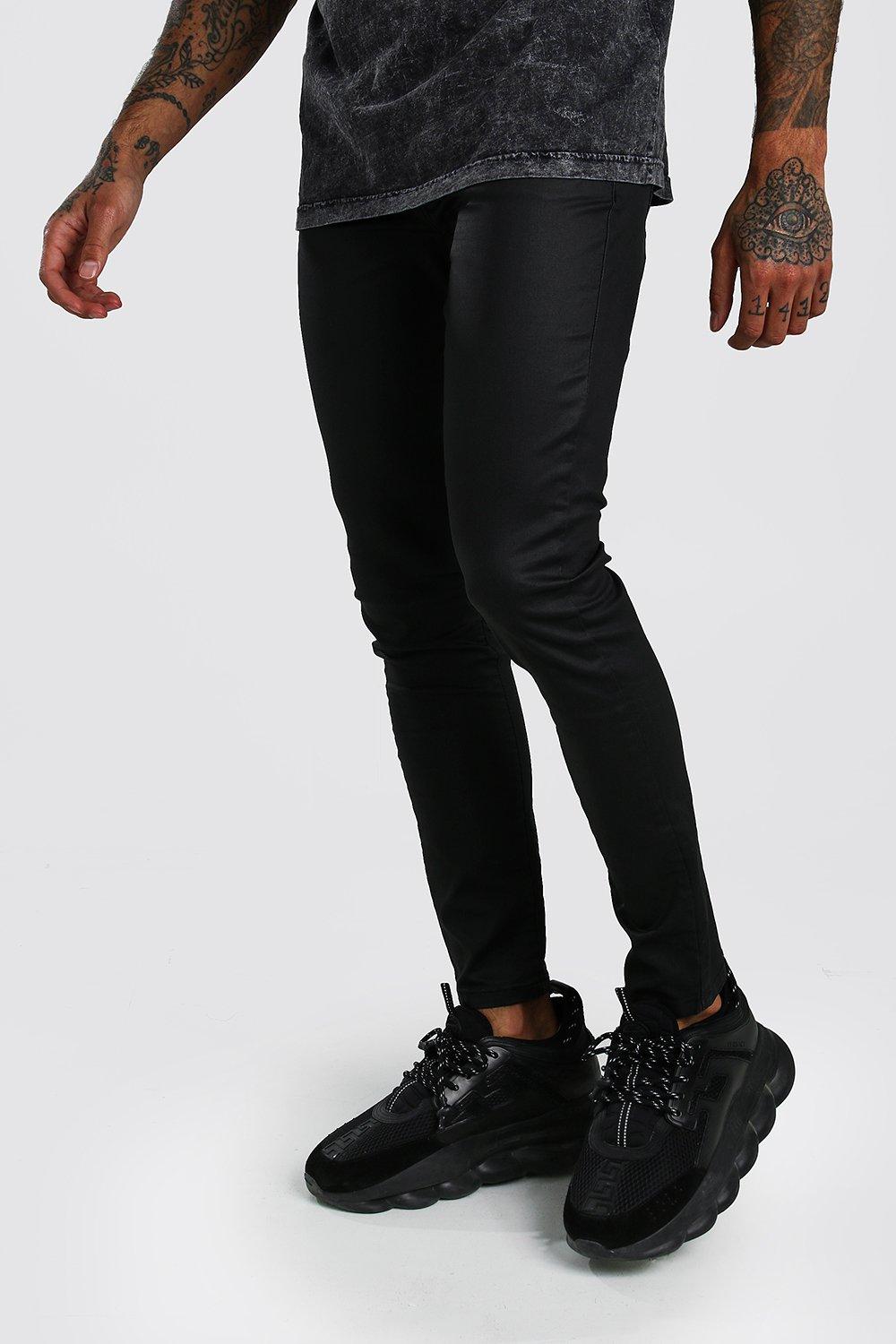 black coated super skinny jeans